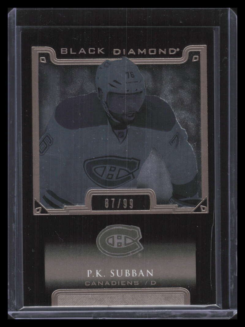 2015-16 Black Diamond Pure Black BDBPS P. K. Subban 87/99