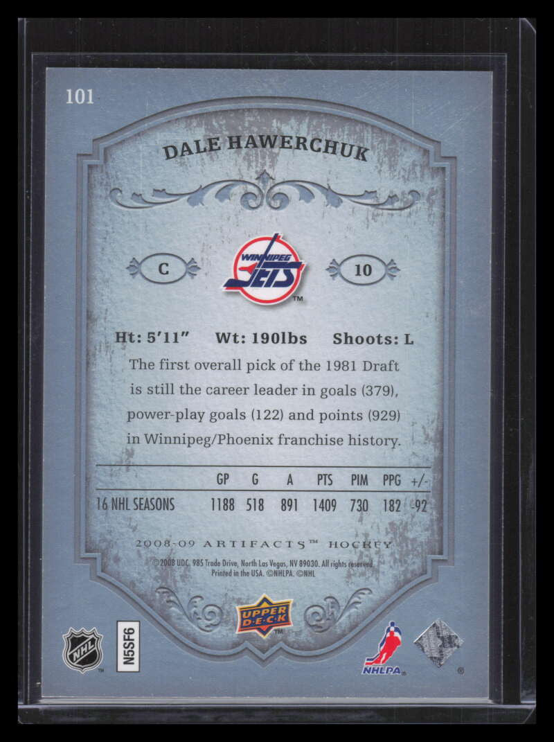 2008-09 Artifacts Blue 101 Dale Hawerchuk LEG 19/50 Legends