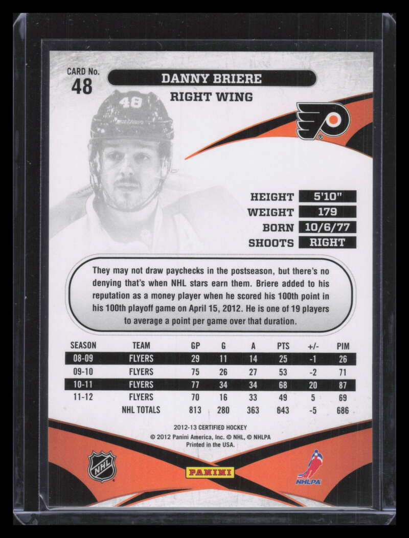2012-13 Certified Mirror Gold 48 Danny Briere 23/25