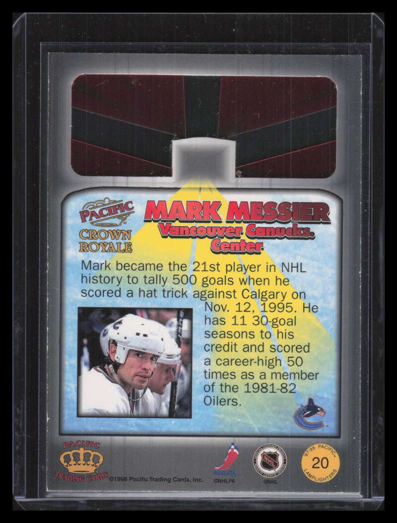 1997-98 Crown Royale Lamplighters Cel-Fusion Die-Cuts 20 Mark Messier