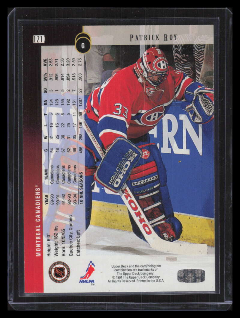 1994-95 Upper Deck Electric Ice 121 Patrick Roy 154307