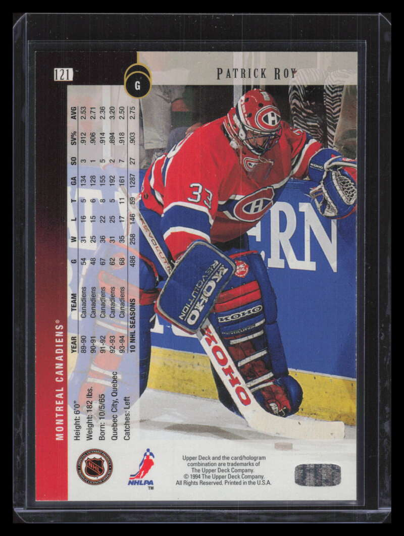 1994-95 Upper Deck Electric Ice 121 Patrick Roy 154309