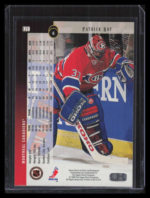1994-95 Upper Deck Electric Ice 121 Patrick Roy 154311