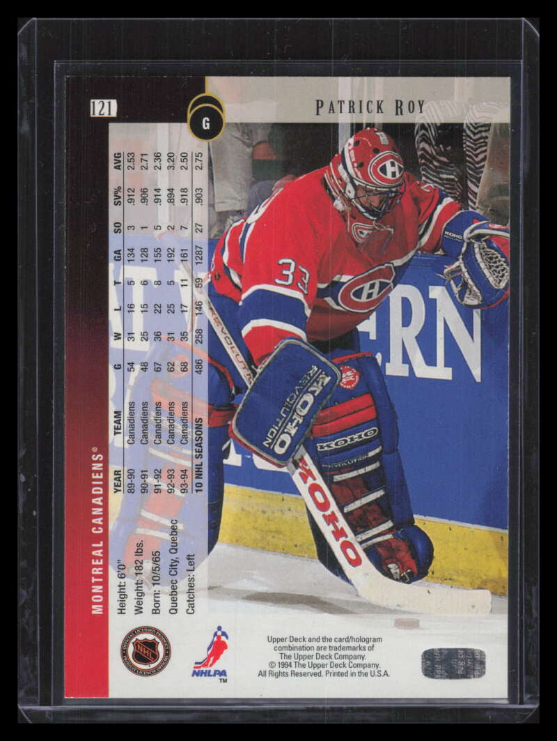 1994-95 Upper Deck Electric Ice 121 Patrick Roy 154312
