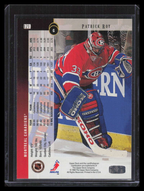 1994-95 Upper Deck Electric Ice 121 Patrick Roy 154314