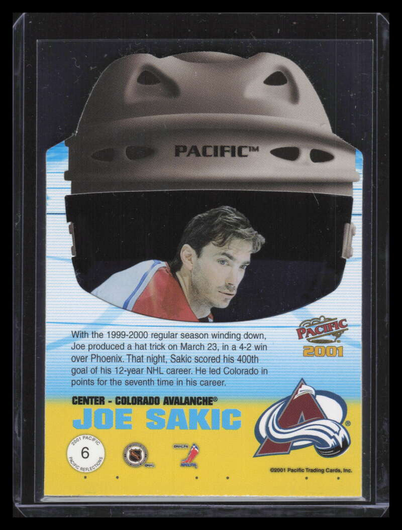 2000-01 Pacific Reflections 6 Joe Sakic