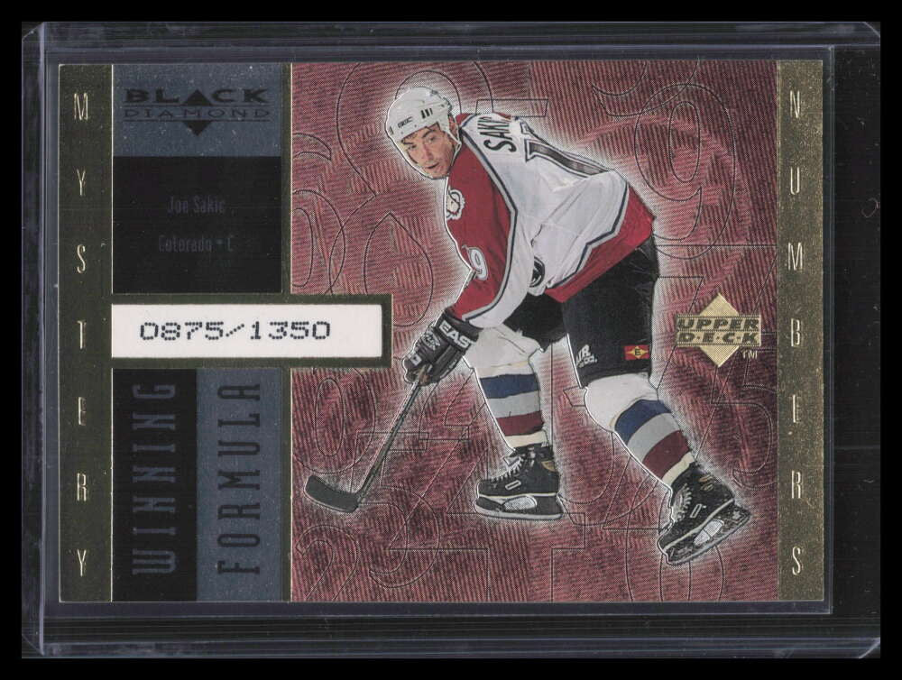 1998-99 Black Diamond Winning Formula Gold wf8 Joe Sakic 875/1350