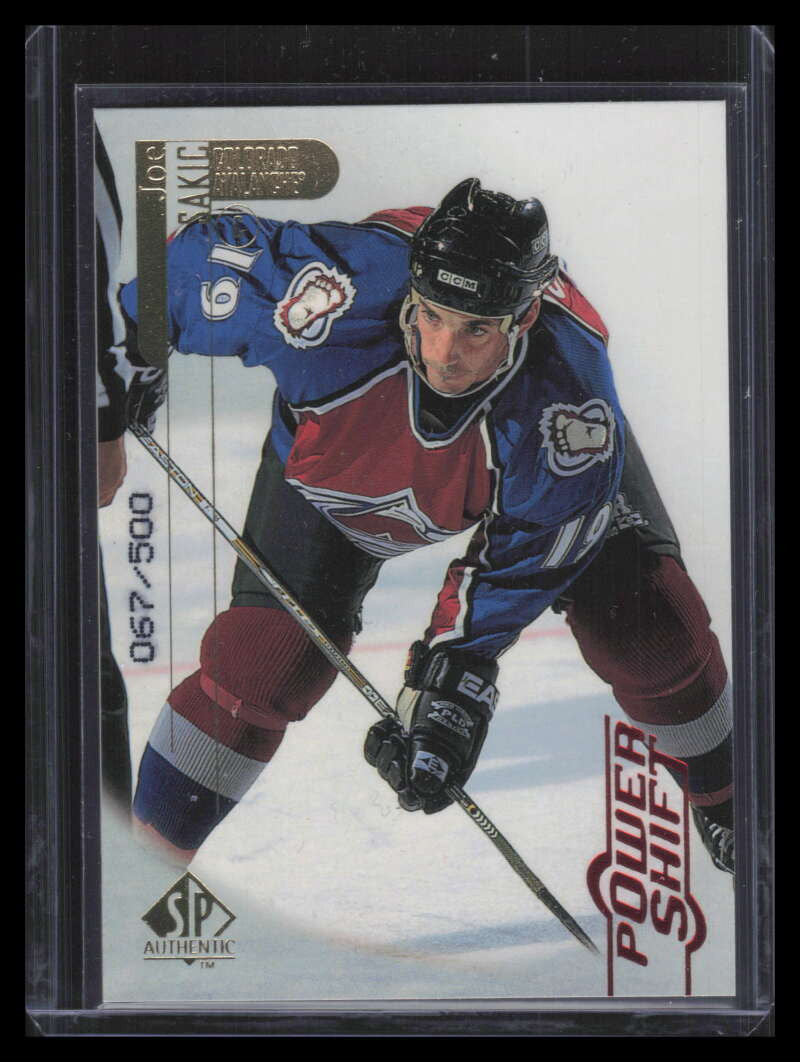 1998-99 SP Authentic Power Shift 22 Joe Sakic 67/500
