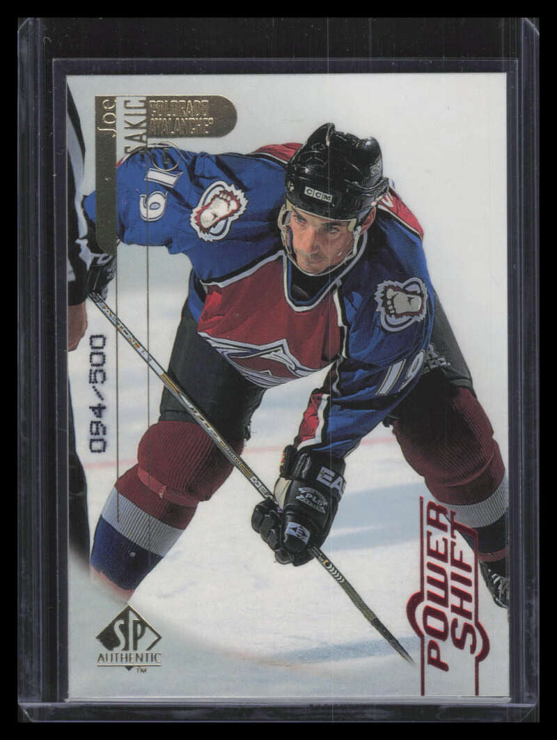 1998-99 SP Authentic Power Shift 22 Joe Sakic 94/500