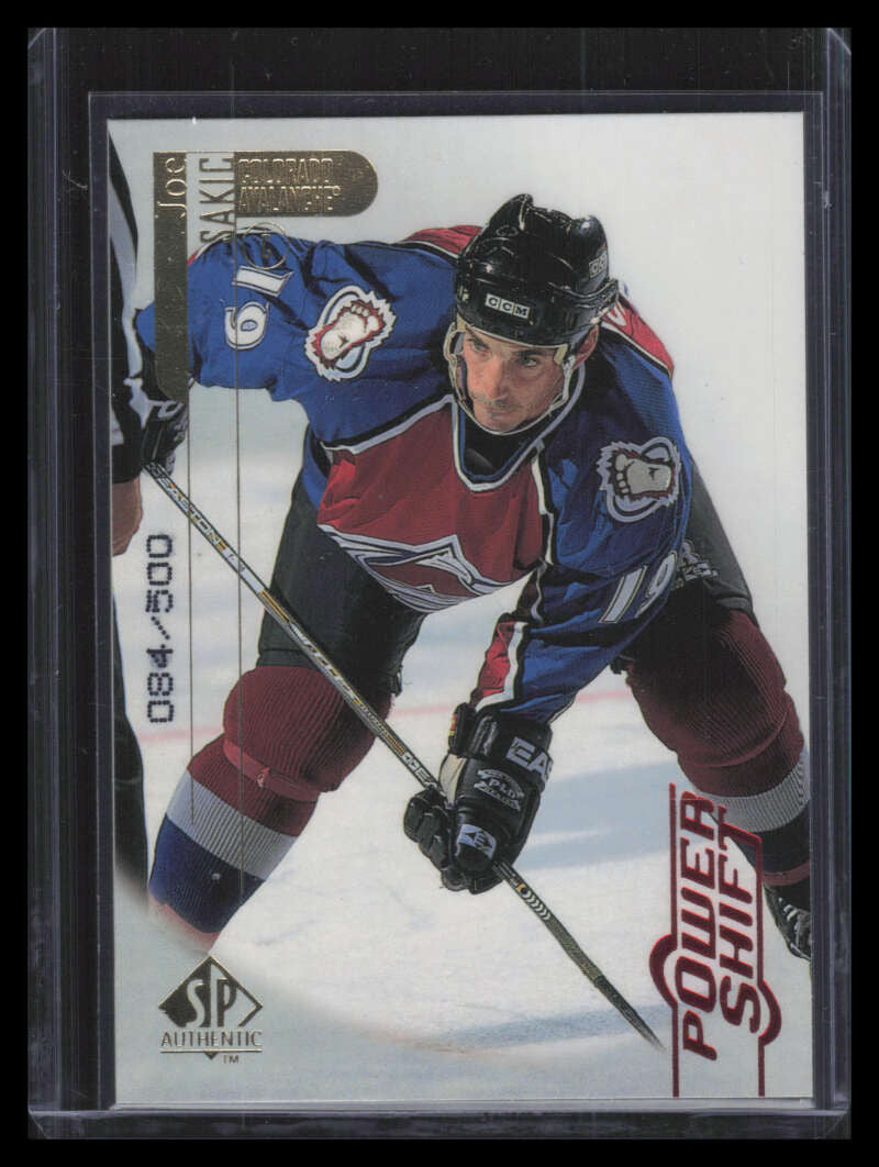 1998-99 SP Authentic Power Shift 22 Joe Sakic 84/500