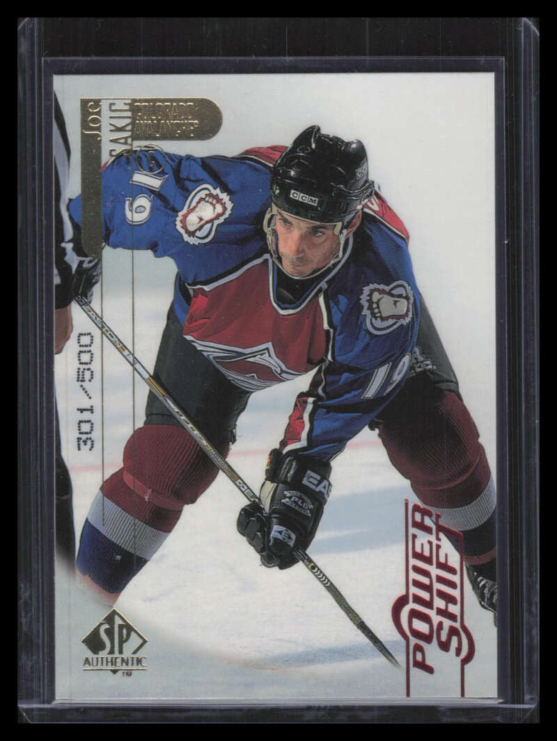 1998-99 SP Authentic Power Shift 22 Joe Sakic 301/500