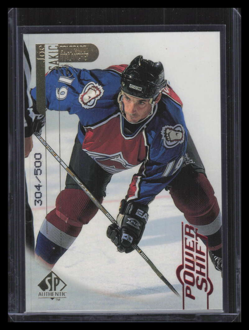 1998-99 SP Authentic Power Shift 22 Joe Sakic 304/500