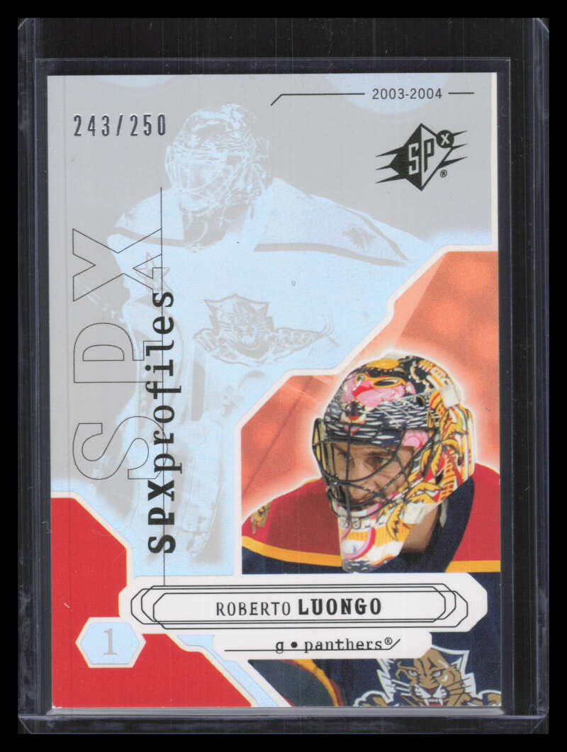 2003-04 SPx 185 Roberto Luongo PRO 243/250 Profiles