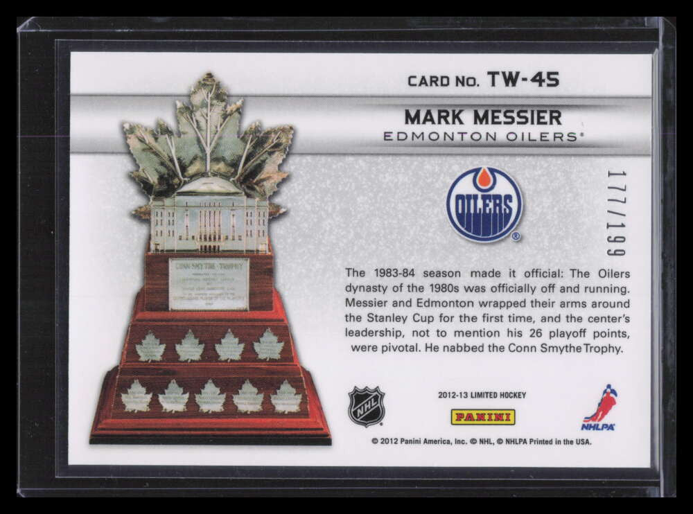 2012-13 Limited Trophy Winners tw45 Mark Messier 177/199