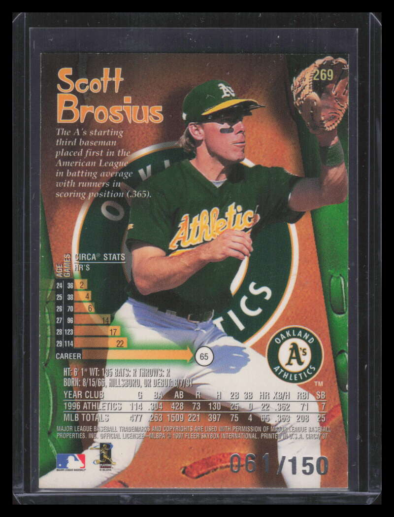 1997 Circa Rave 269 Scott Brosius 61/150