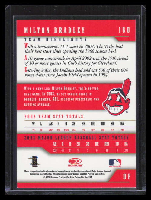 2003 Donruss Team Heroes Master Team Set 160 Milton Bradley 3/15