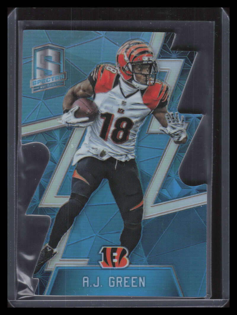 SOLD 179261 2016 Panini Spectra Neon Blue Die Cut 77 A. J. Green 15/35