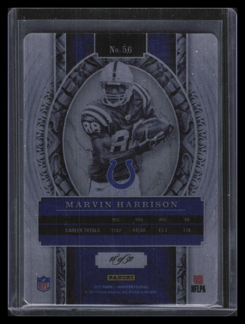 2017 Panini Pantheon 56 Marvin Harrison 18/50