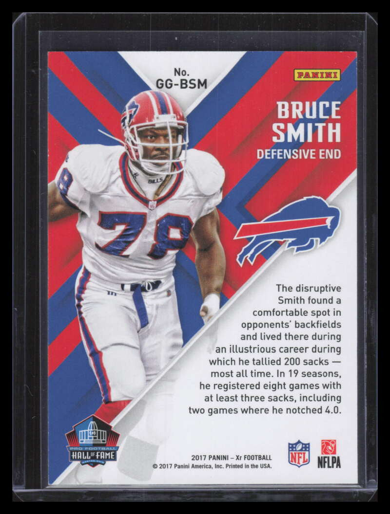 2017 Panini XR Gilded Greats Orange 9 Bruce Smith 6/25