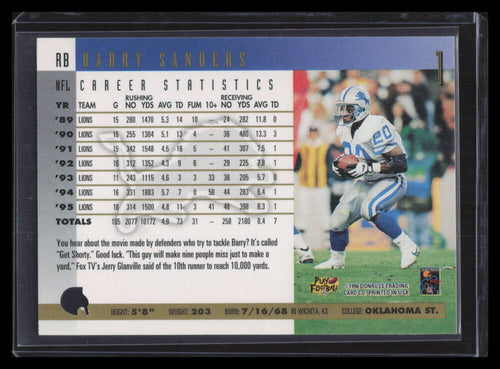 1996 Donruss Press Proofs 1 Barry Sanders /2000