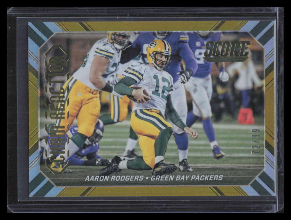 2016 Score Chain Reaction Jumbo Gold 2 Aaron Rodgers 72/99