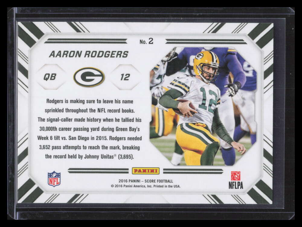 2016 Score Chain Reaction Jumbo Gold 2 Aaron Rodgers 72/99