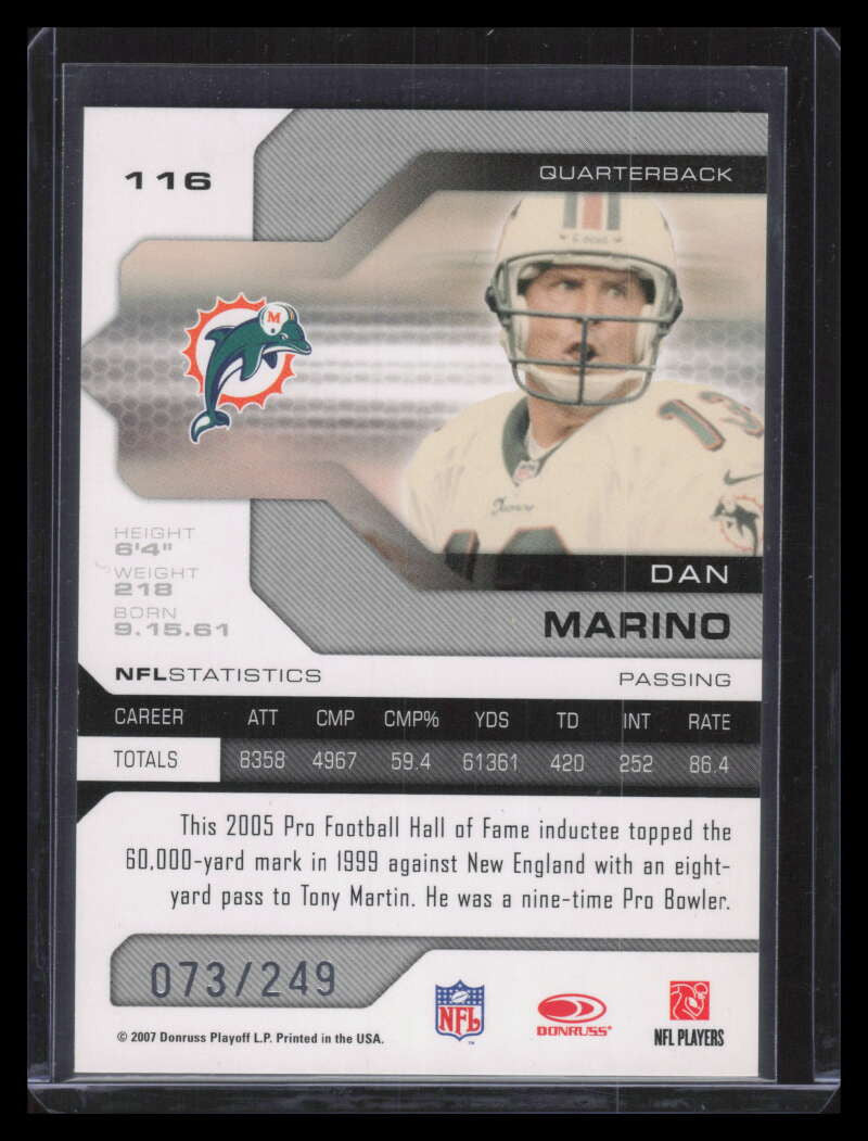 2007 Leaf Limited 116 Dan Marino 73/249