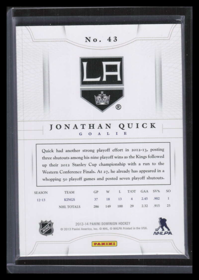 2013-14 Dominion Gold 43 Jonathan Quick 46/50