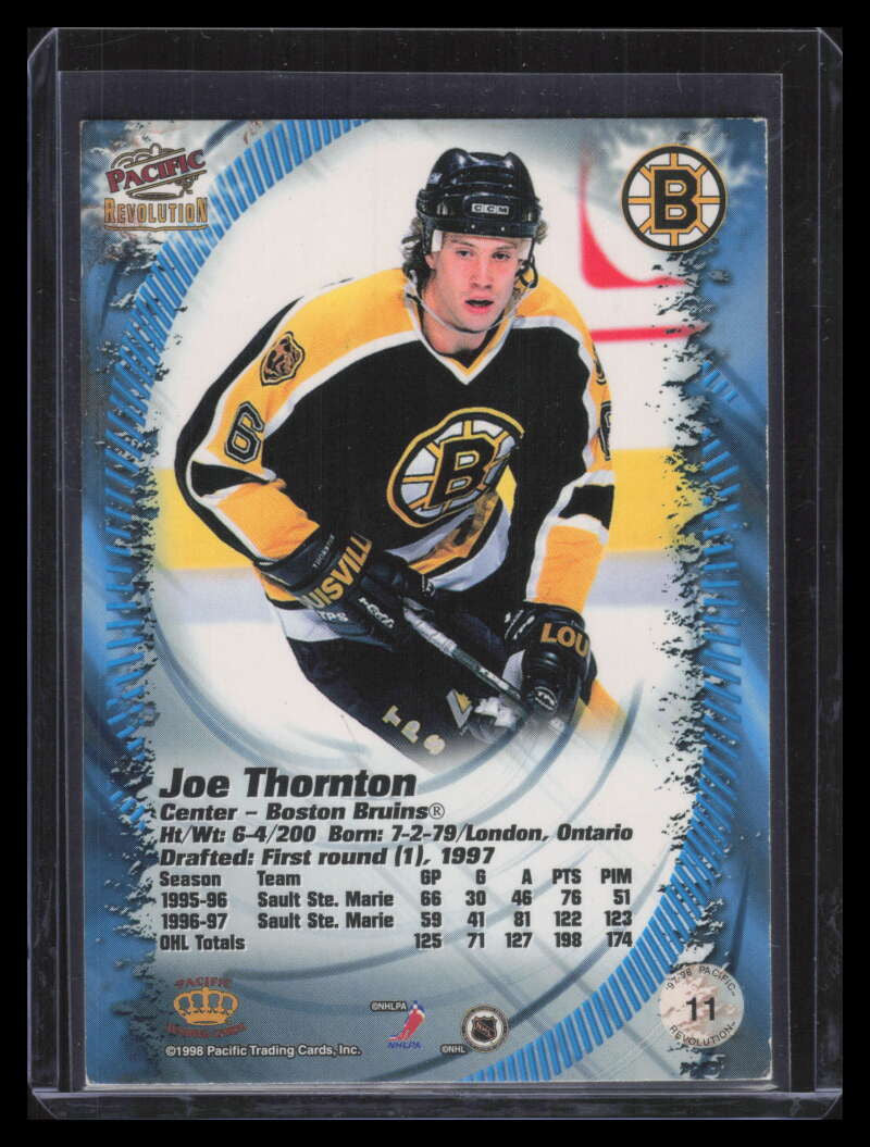 1997-98 Revolution Ice Blue 11 Joe Thornton