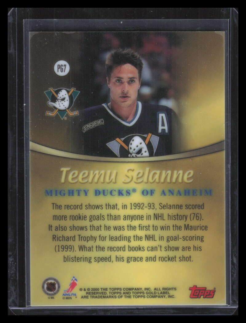 1999-00 Topps Gold Label Prime Gold Black pg7 Teemu Selanne
