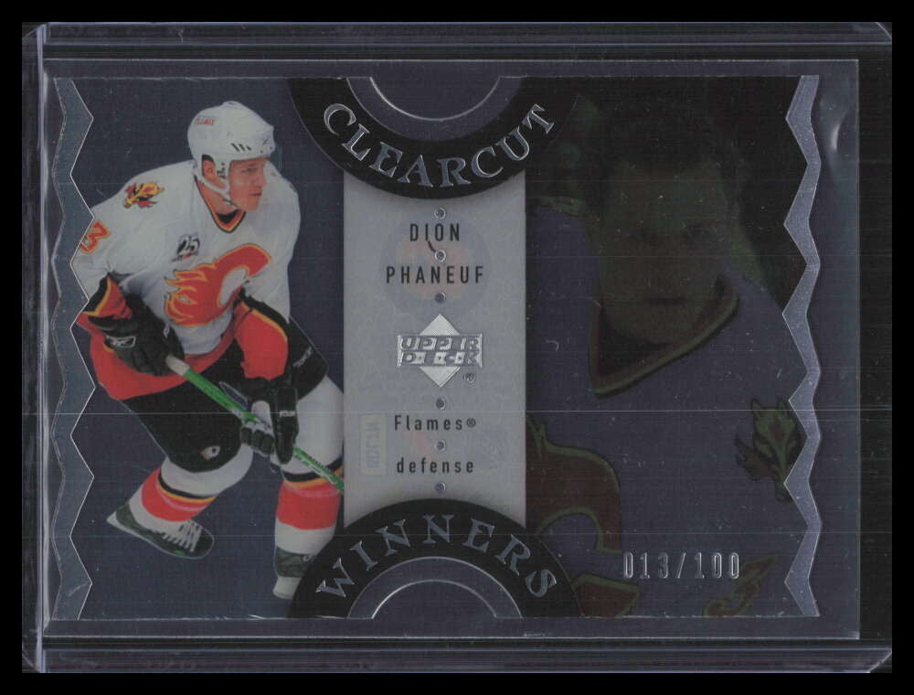 2007-08 Upper Deck Clear Cut Winners ccw11 Dion Phaneuf 13/100