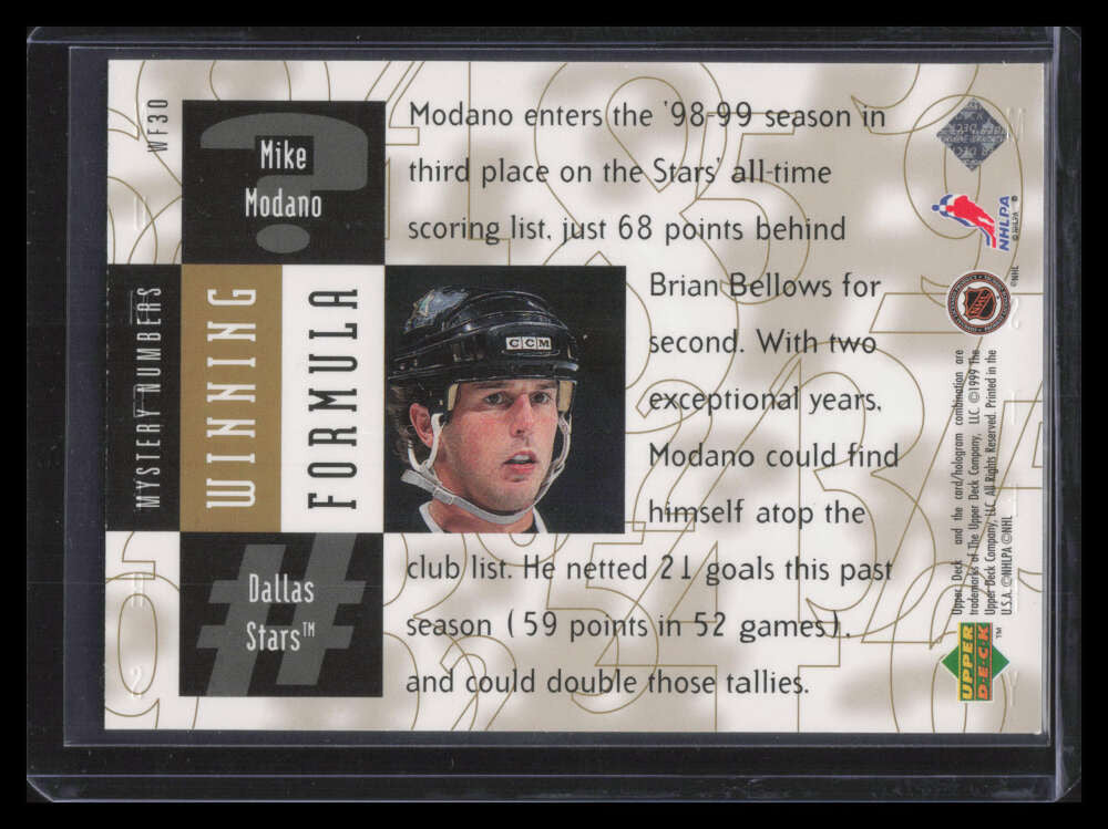 1998-99 Black Diamond Winning Formula Gold wf30 Mike Modano 663/1050