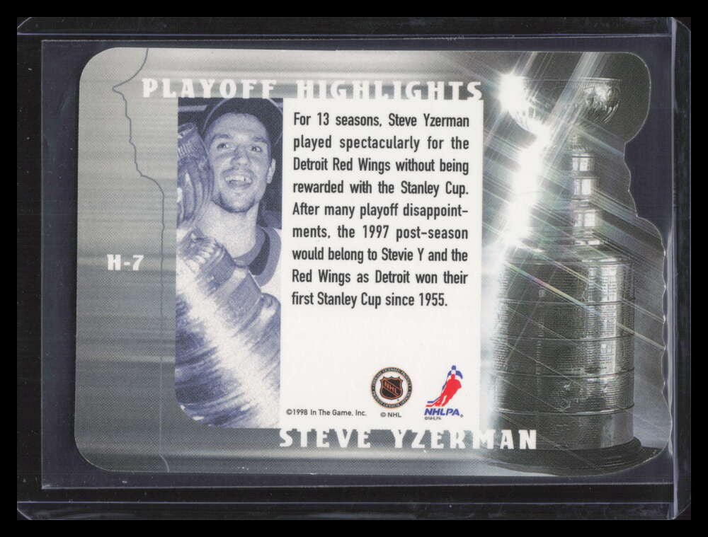 1998-99 Be A Player Playoff Highlights h7 Steve Yzerman 154524