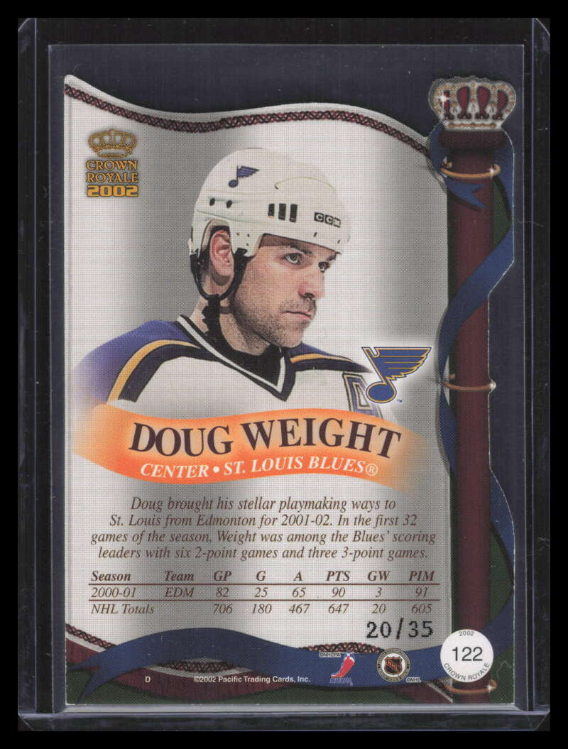 2001-02 Crown Royale Red 122 Doug Weight 20/35