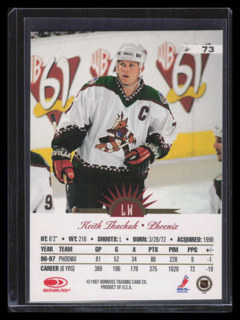 1997-98 Leaf Fractal Matrix 73 Keith Tkachuk GY /250