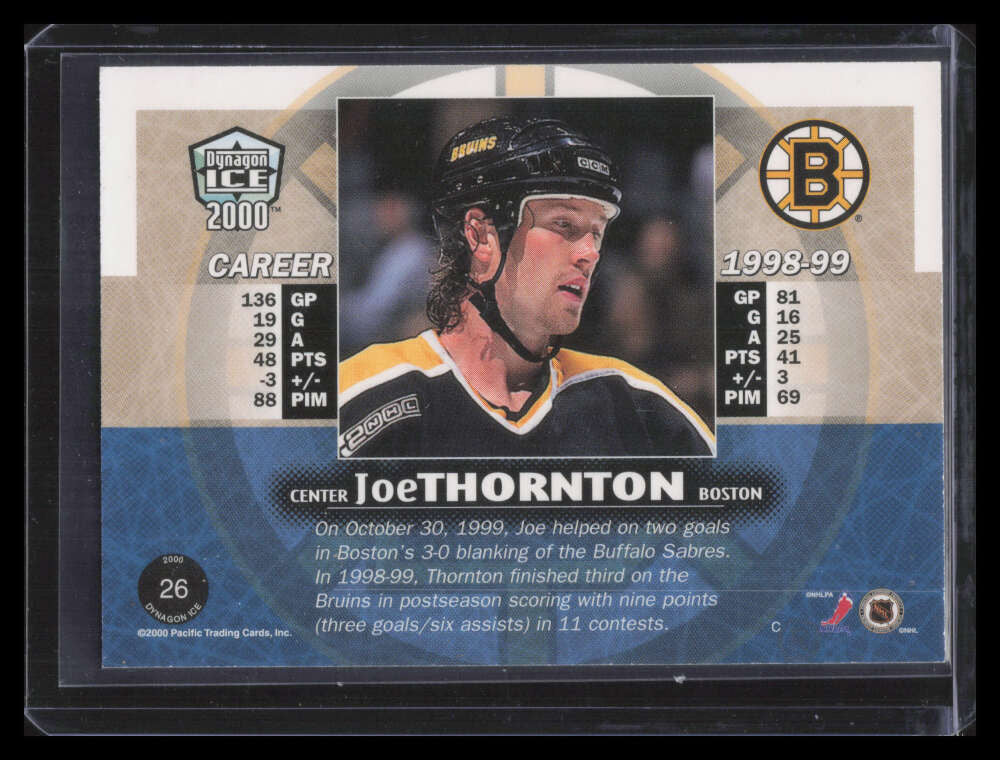 1999-00 Pacific Dynagon Ice Copper 26 Joe Thornton 17/99