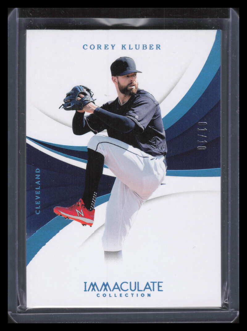 2018 Immaculate Collection Blue 61 Corey Kluber 1/10
