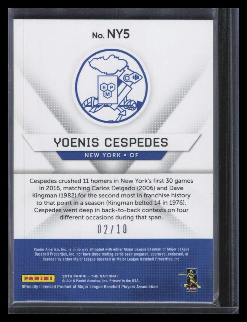 2016 Panini National Convention Decoy Escher Squares 5 Yoenis Cespedes 2/10