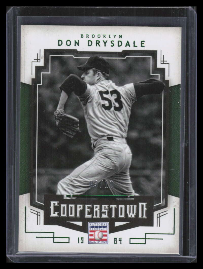 2015 Panini Cooperstown HOF Chronicles Green 25 Don Drysdale 3/10