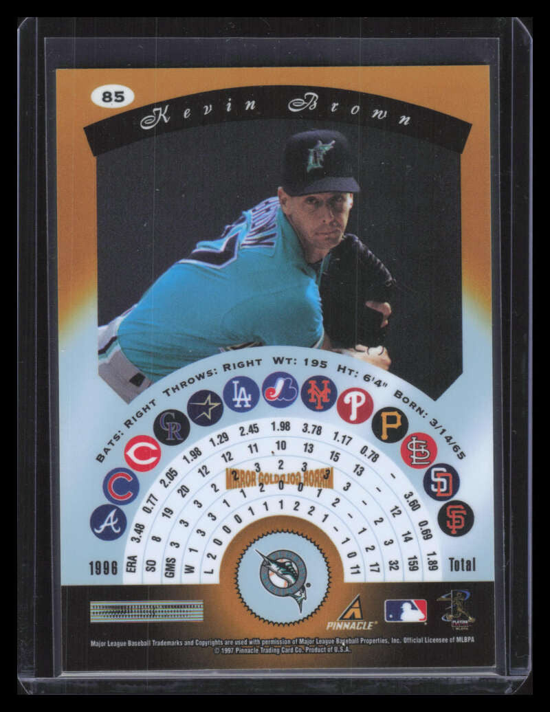 1997 Pinnacle Certified Mirror Gold 85 Kevin Brown