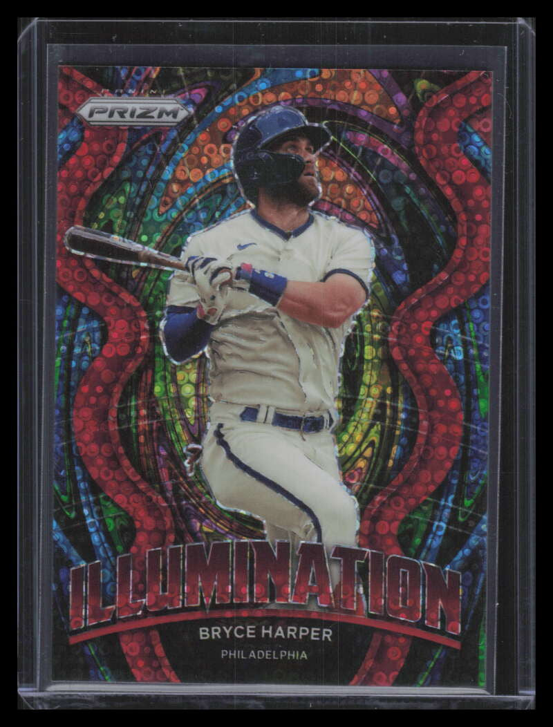 2022 Panini Prizm Illumination Prizms Red Donut Circles 15 Bryce Harper 87/99