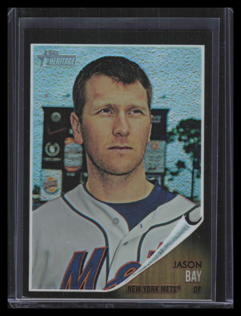 2011 Topps Heritage Chrome Black Refractor c72 Jason Bay 2/62