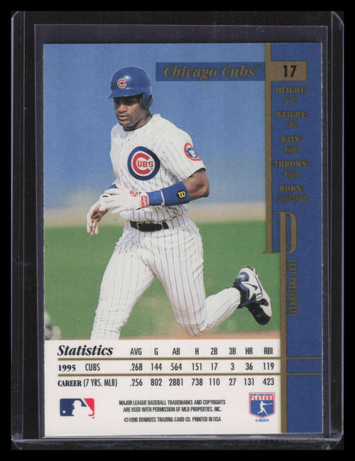 1996 Leaf Preferred Press Proofs 17 Sammy Sosa /500