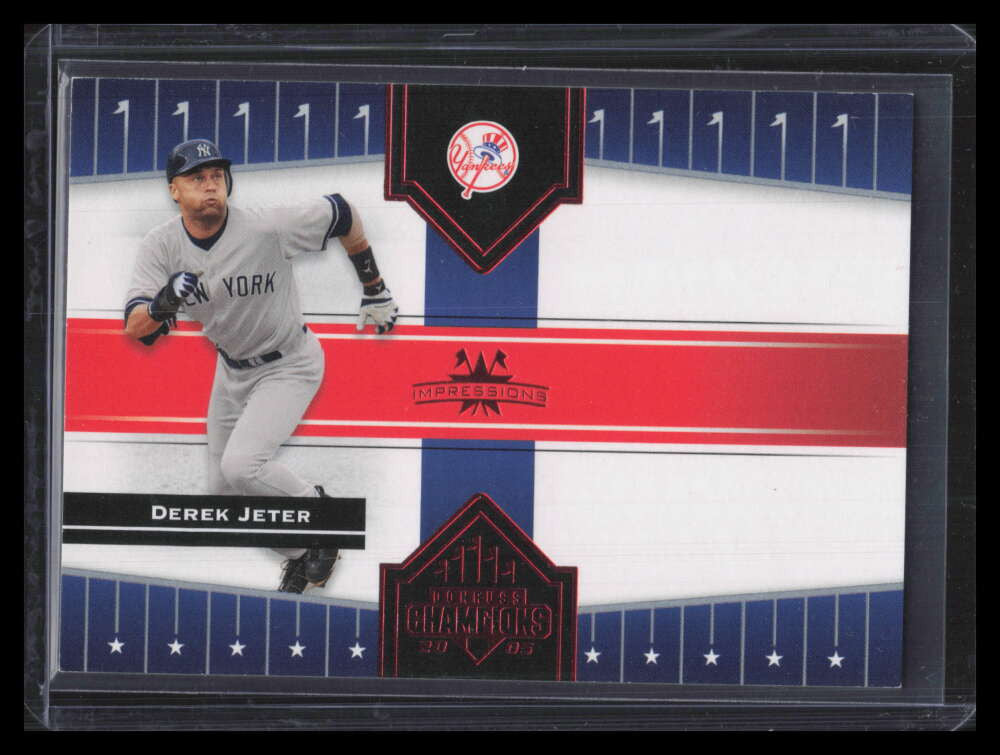 2005 Donruss Champions Impressions Red 18 Derek Jeter 193/250