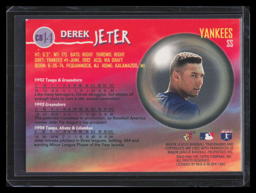 1995 Stadium Club Crystal Ball cb14 Derek Jeter 154637