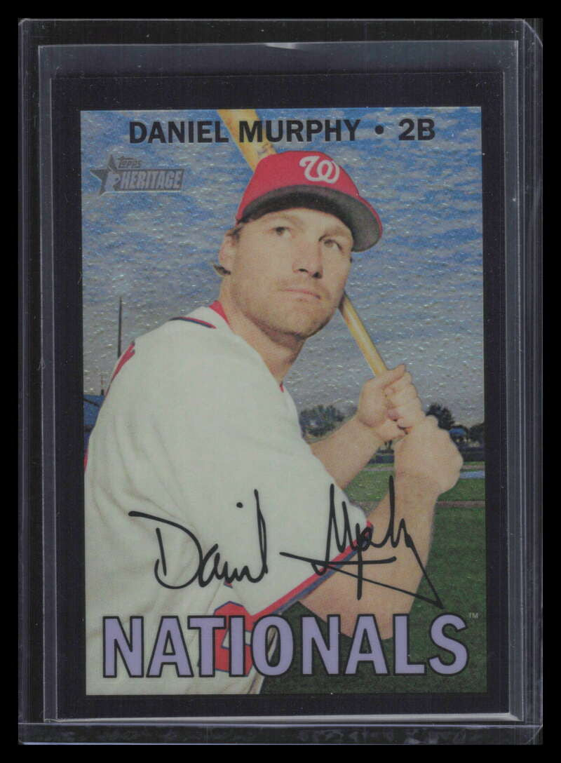 2016 Topps Heritage Chrome Black Refractor thc644 Daniel Murphy 5/67