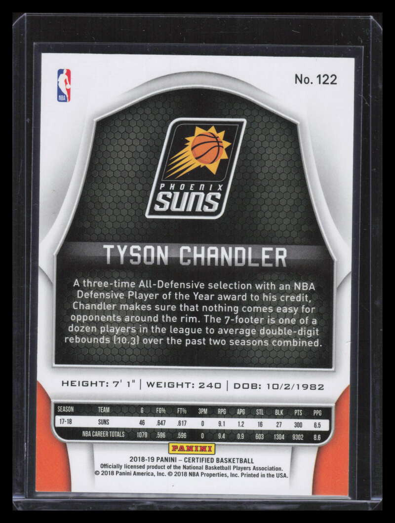 2018-19 Certified Mirror Gold 122 Tyson Chandler 7/10