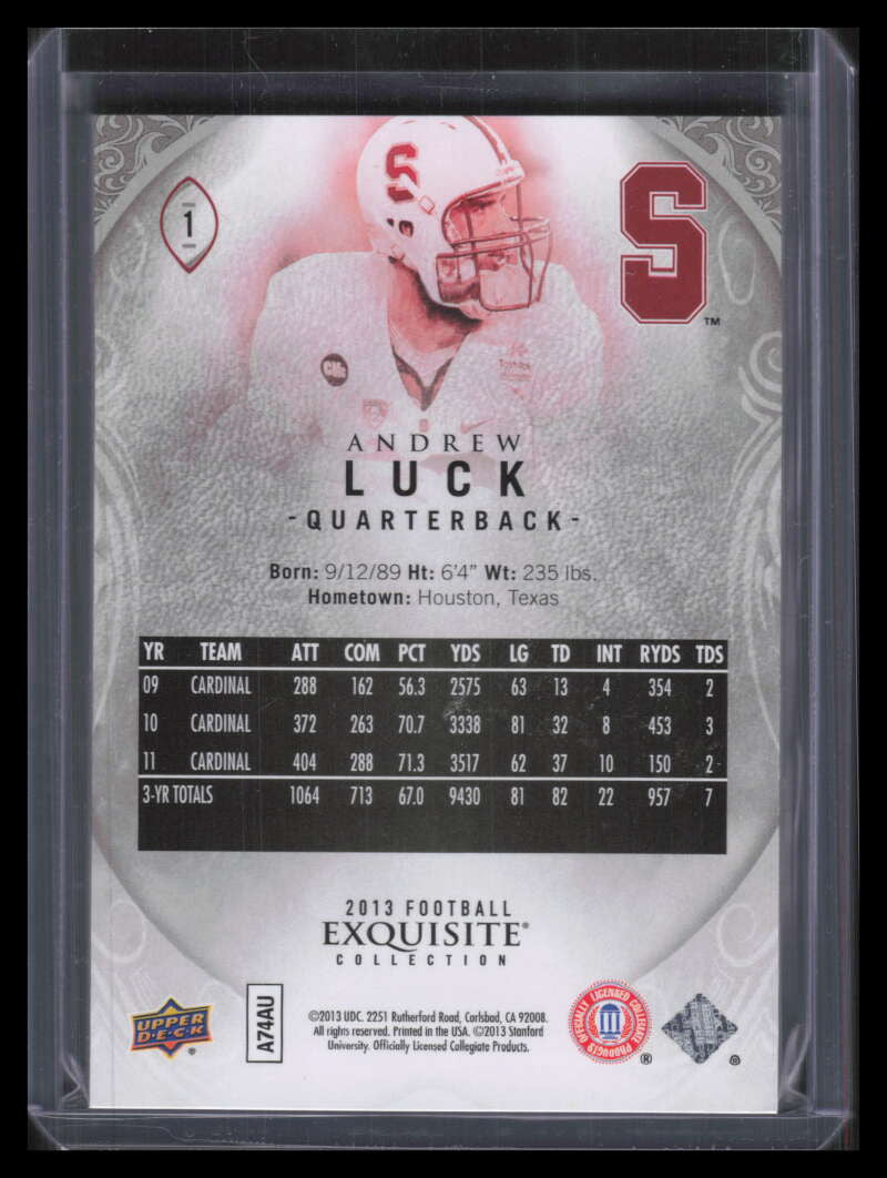 2013 Exquisite Collection 1 Andrew Luck 52/70