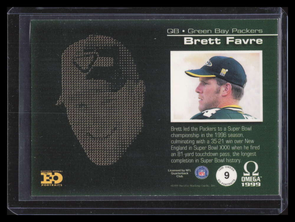 1999 Pacific Omega EO Portraits 9 Brett Favre