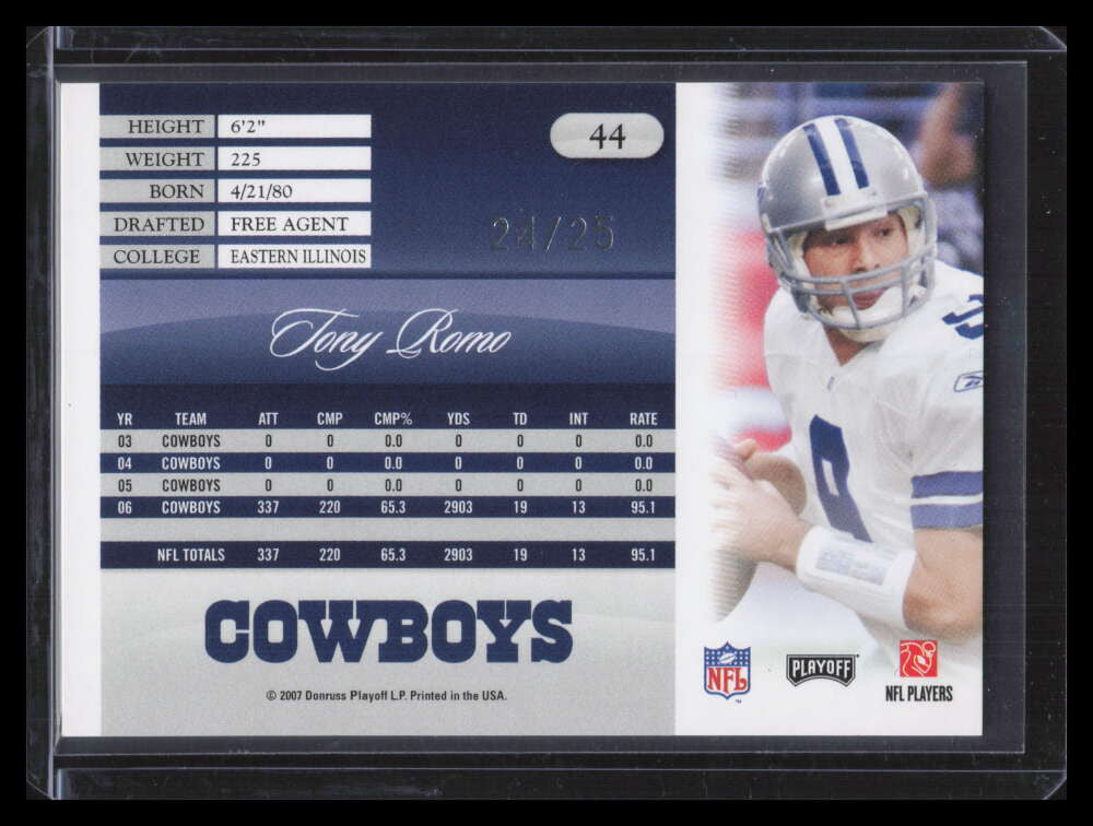 2007 Playoff Prestige Xtra Points Green 44 Tony Romo 24/25